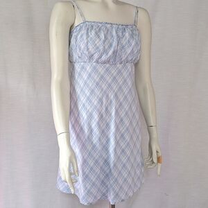 Hollister Gingham Plaid Pastel Blue‎ Summer Dress